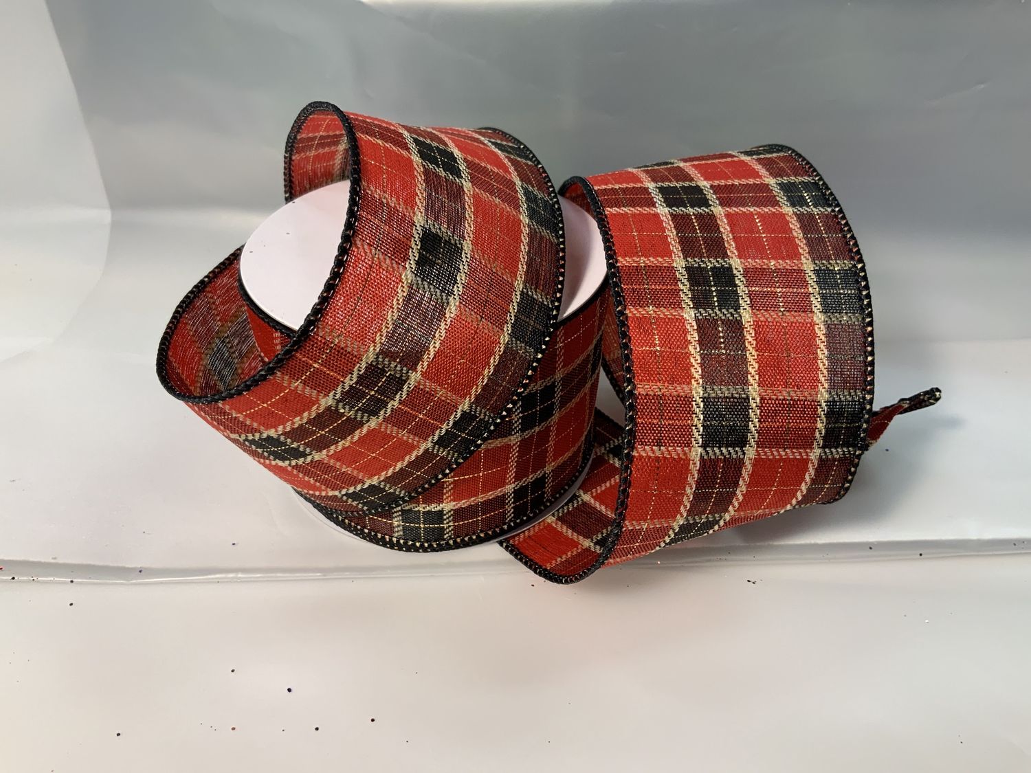 Ribbon, Red Checked 2.5x10y