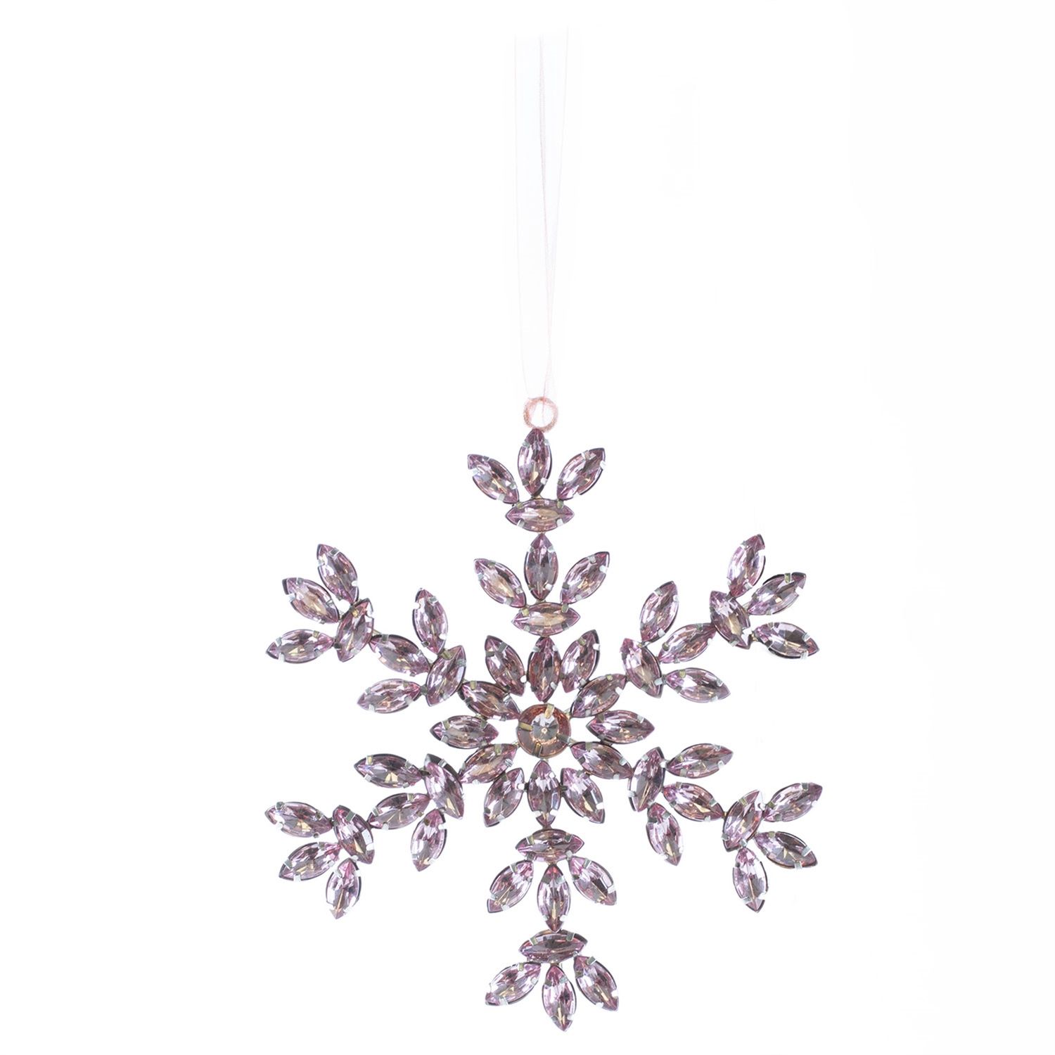 Ornament, Snowflake Pink Jewels