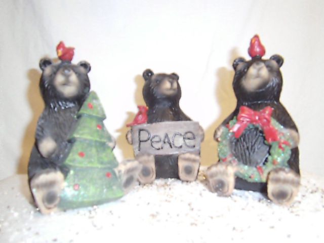 Bear, Christmas 6" w/cardinals  3 ass't