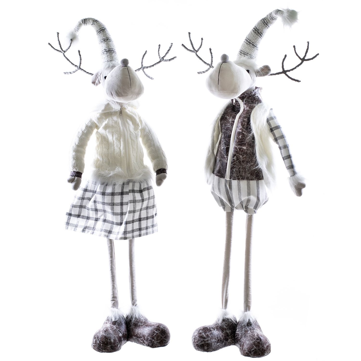 Moose, Ext Legs, Cream/Gray 48"