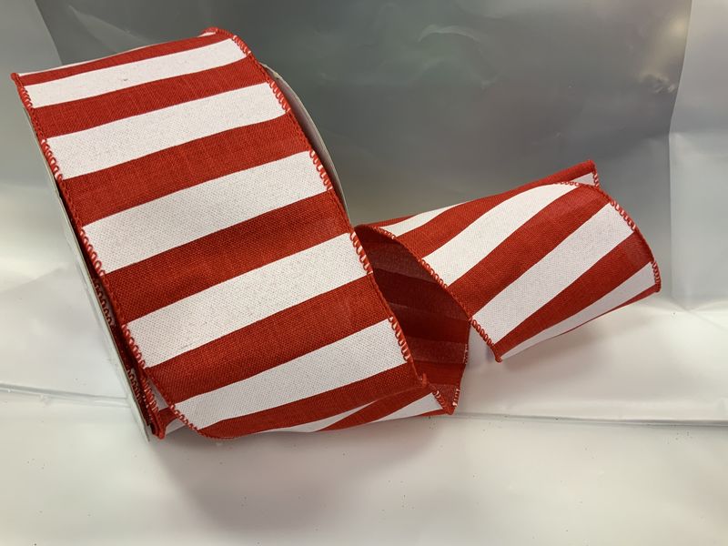 Ribbon, Wetana Red White 4&quot;x25yd