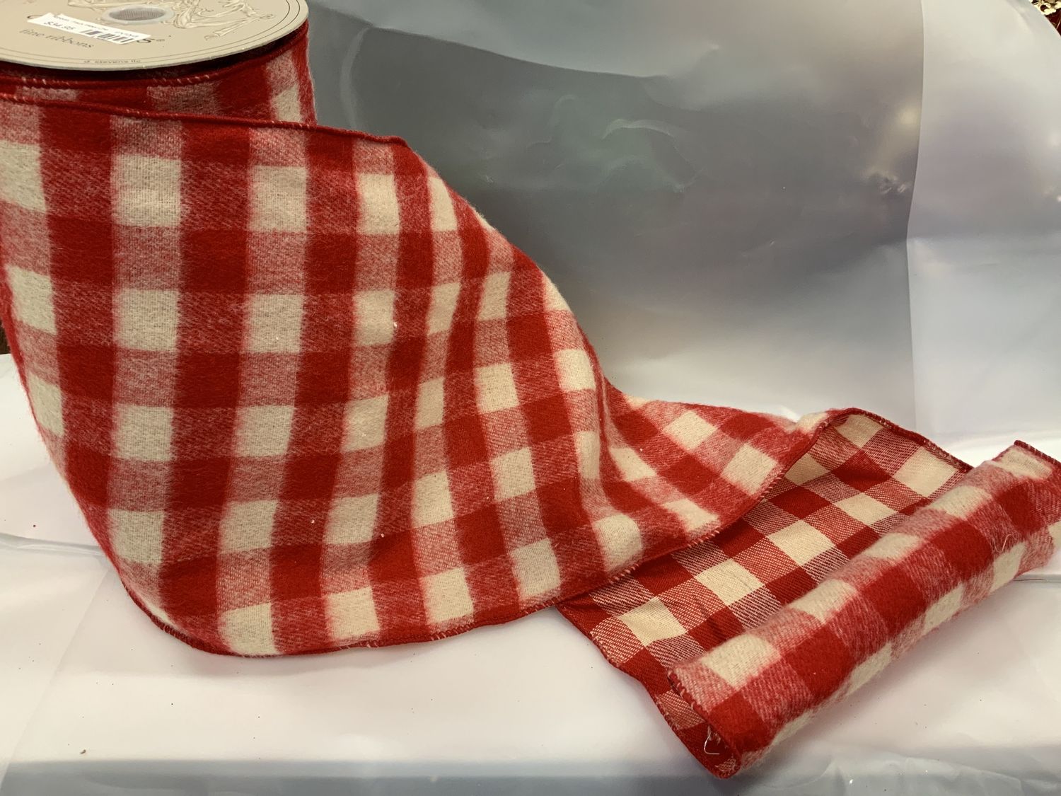 Ribbon, Faux Wool Check 9"x10yds