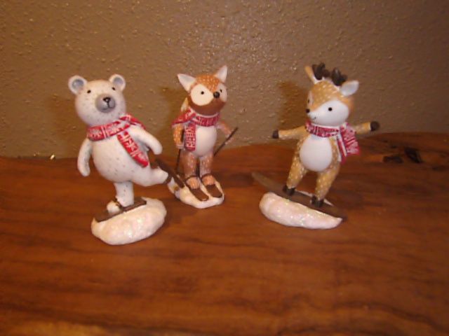 Woodland Creatures, Skiing-Skating 5", 3 ass't