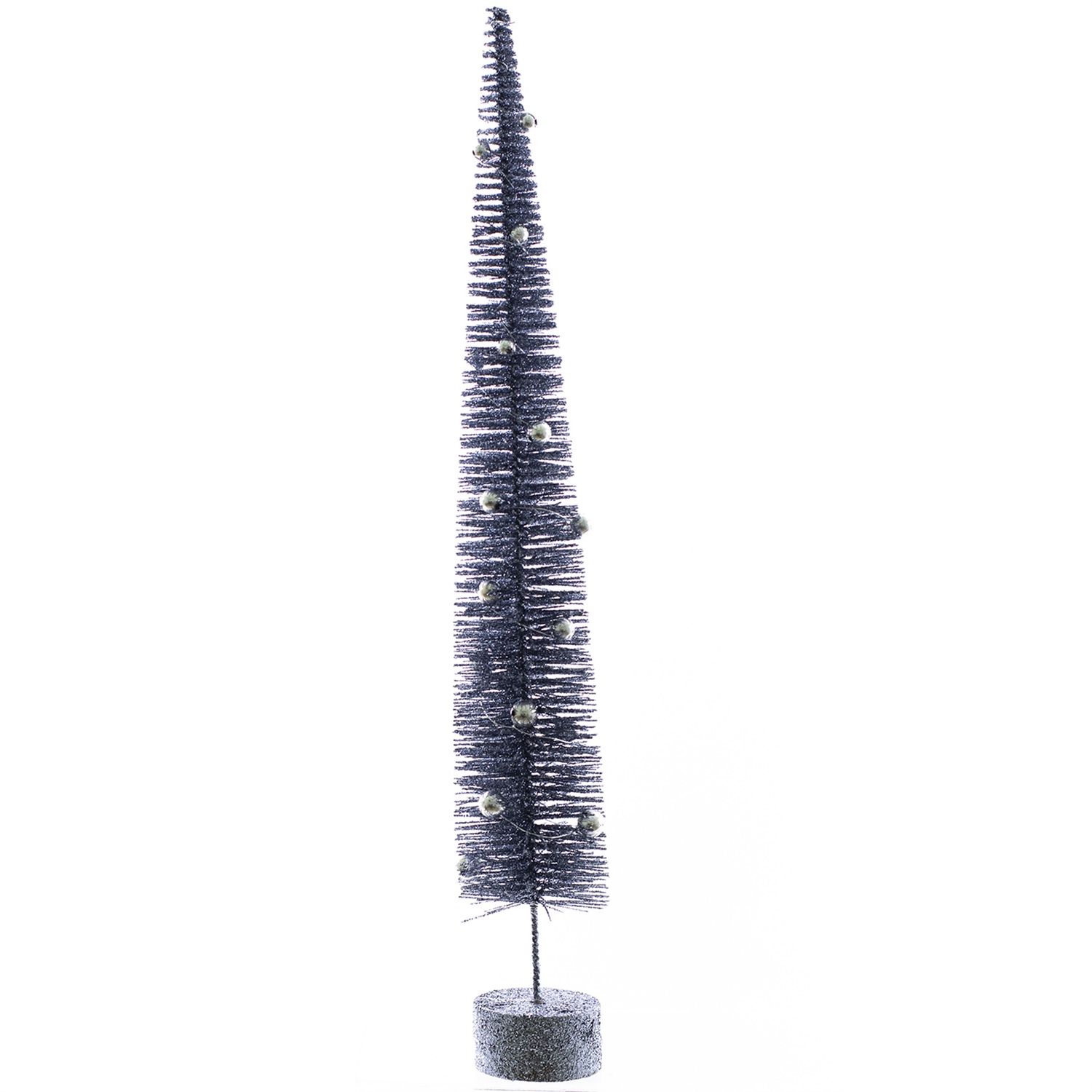 Tree, Black Glitter Bristle w/Beads XL 18"