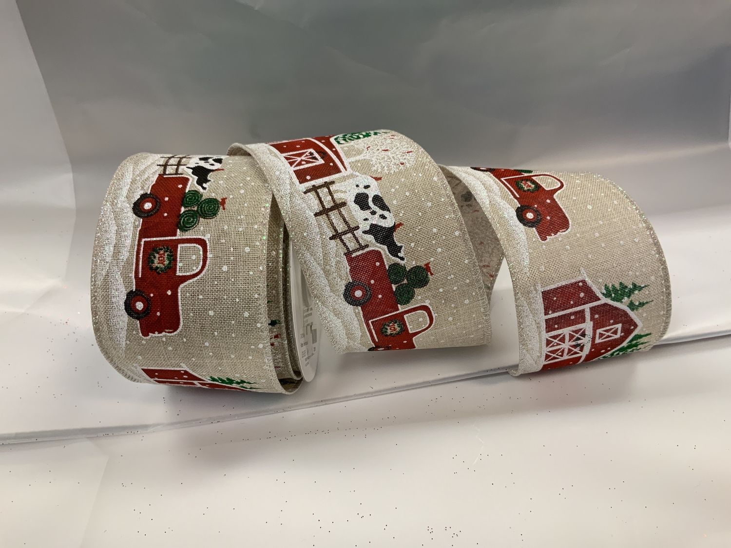 Ribbon, Farmhouse Snowy 2-1/2"x10y