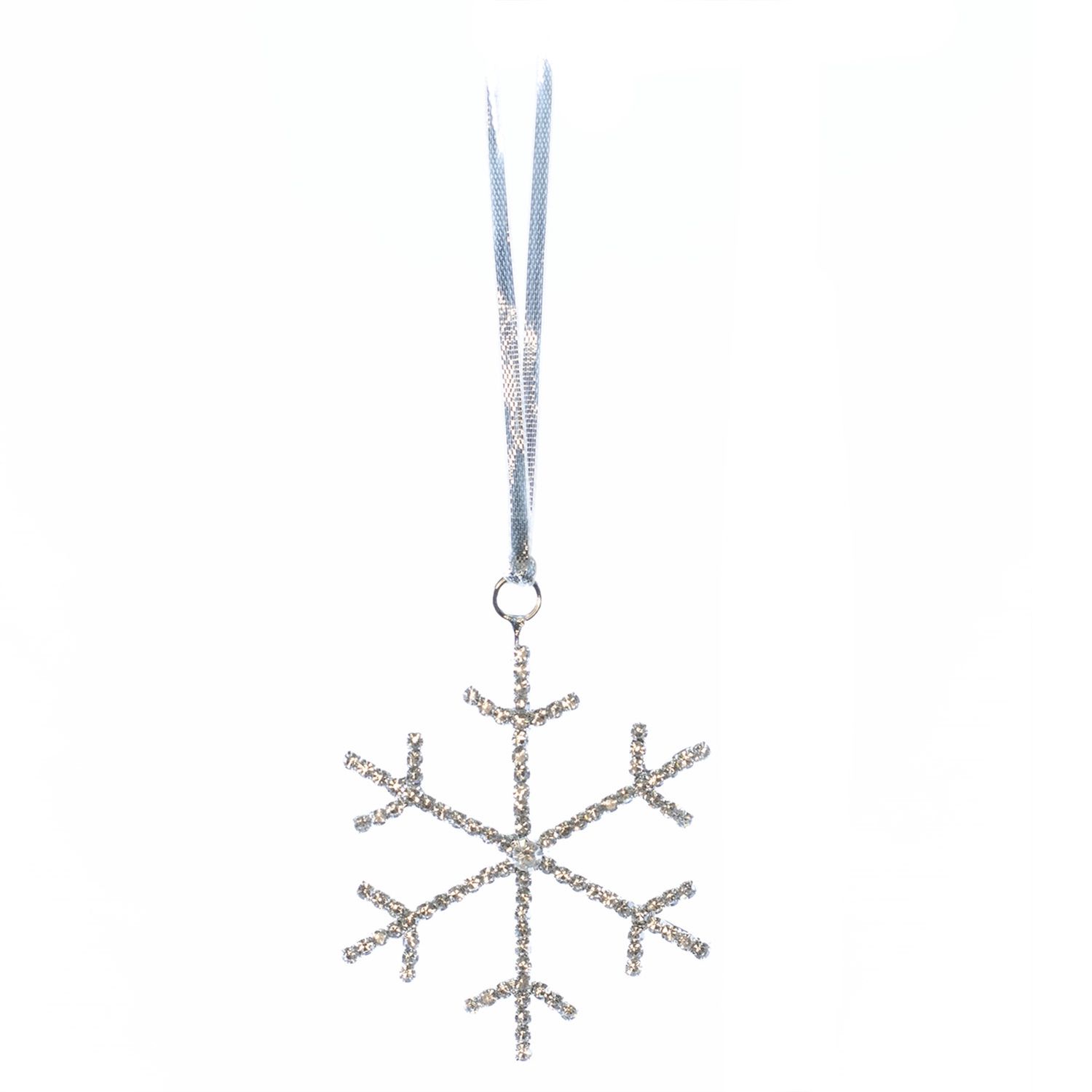 Ornament, Snowflake Rhinestone Clear 3"