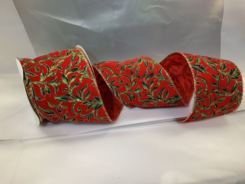 Ribbon, Holiday Red/Grn/Gold 4x10 RdGrGld