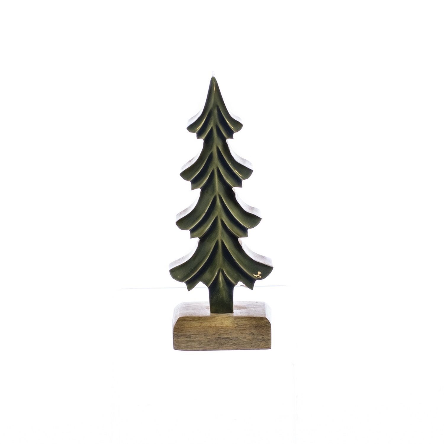 Tree, Wood w/Shiny Green Front Small