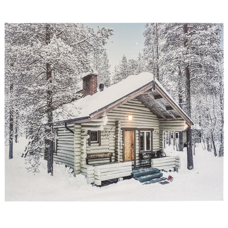 LED Canvas, Wintery Peace Lg