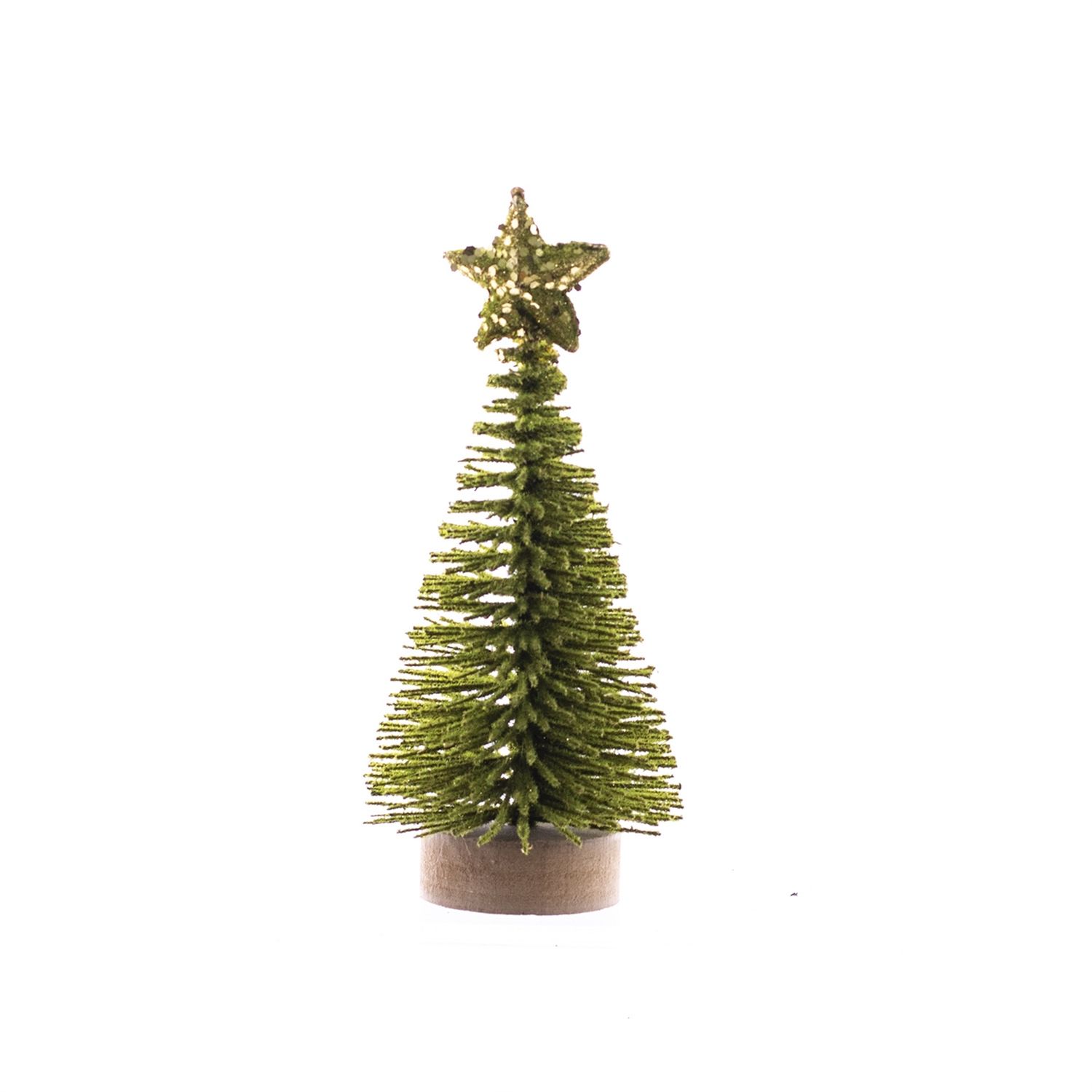 Bottle Brush Tree, Star on Top fuzzy green