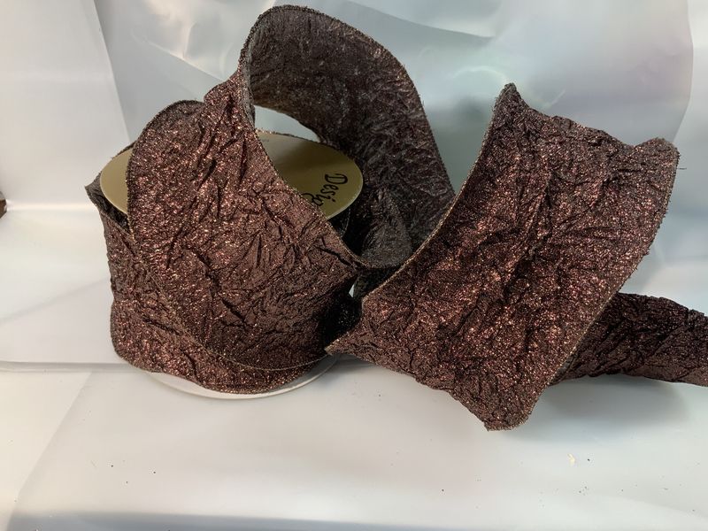 Ribbon, Scrunchy Brown 4&quot;x10yd
