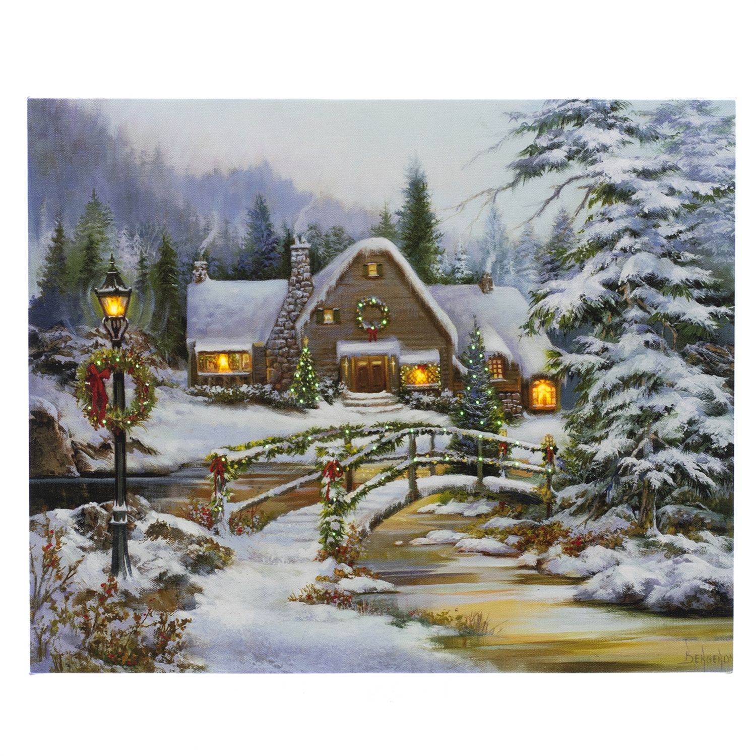 LED Canvas, Christmas Bridge Lg