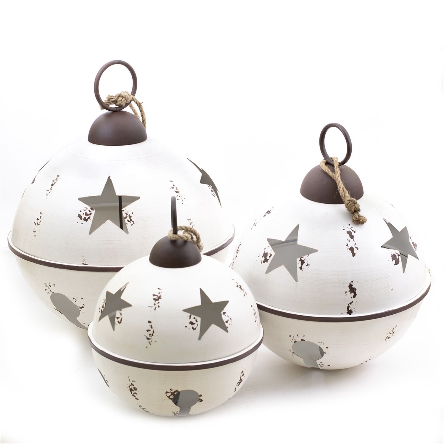 White Bell, Star Cutout 3 sizes