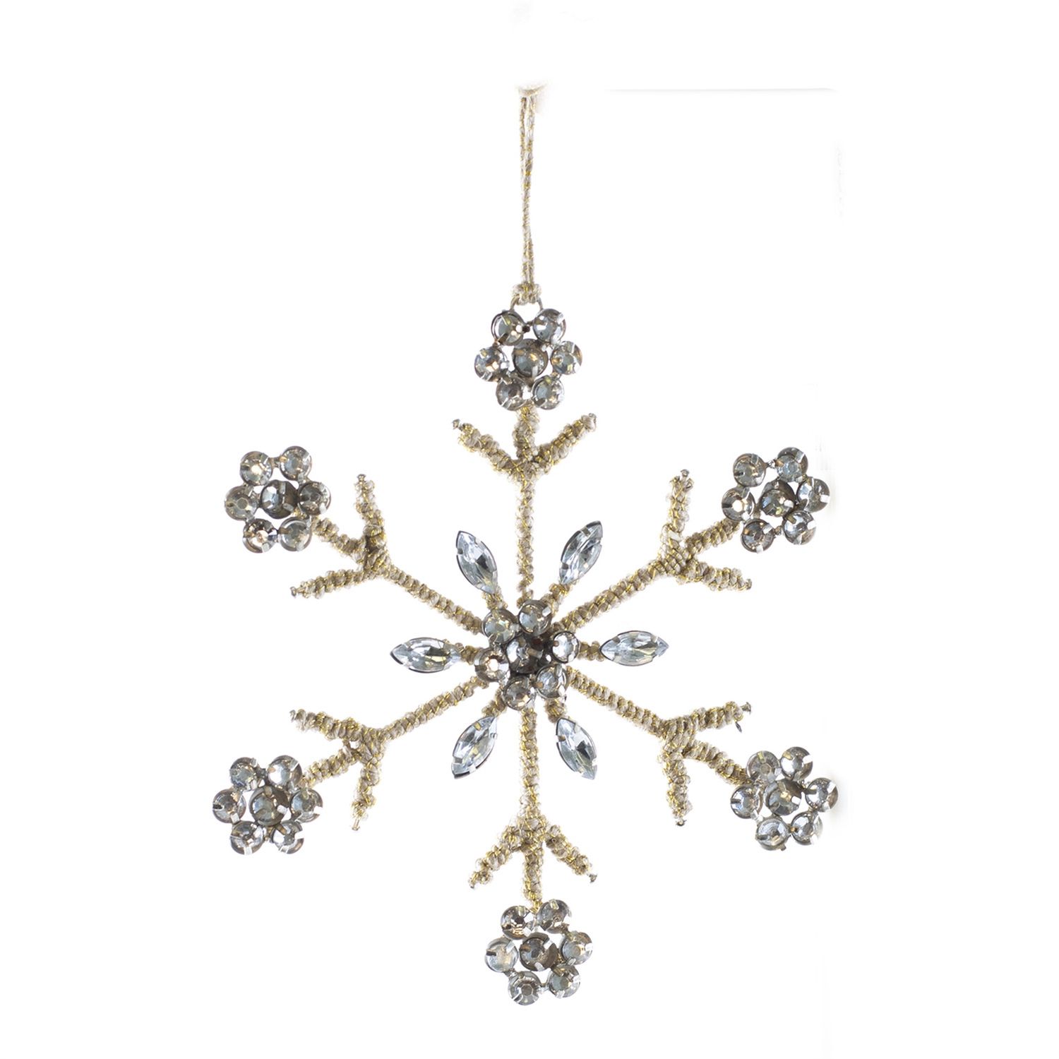 Ornament, Jute w/Flower Tips