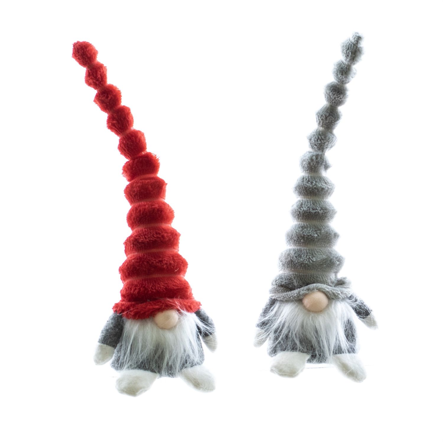 Gnome, Noon 10" w/Red or Grey Fuzzy Tall Hat 2 ass't