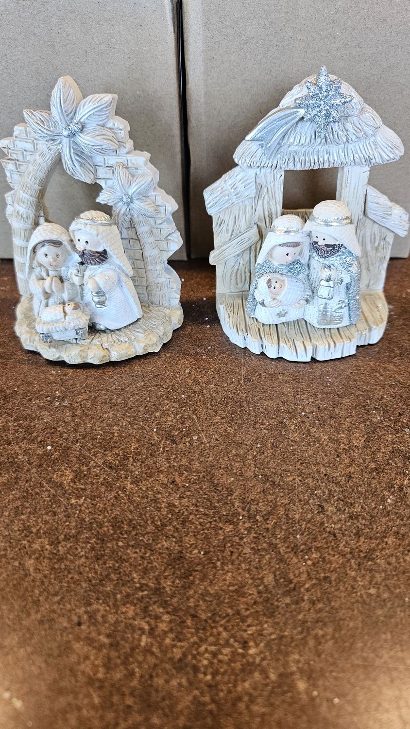 Nativity, 1 pc Natural, 2 ass't  3" tall