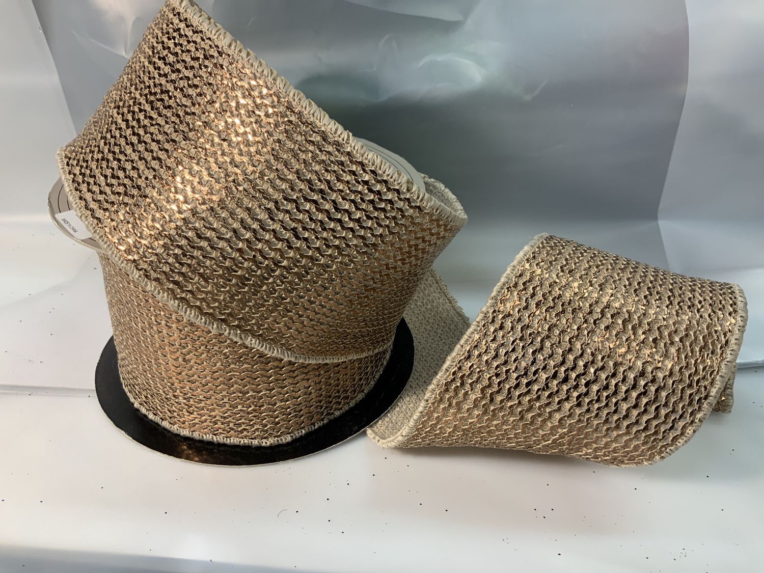Ribbon, Copper Burlap 4&quot;x10yds