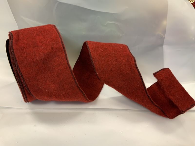 Ribbon, Red Felt 4&quot;x10Y