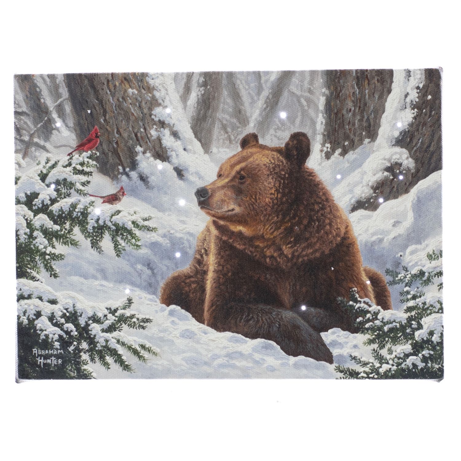 LED Canvas, Bear Watching Sm