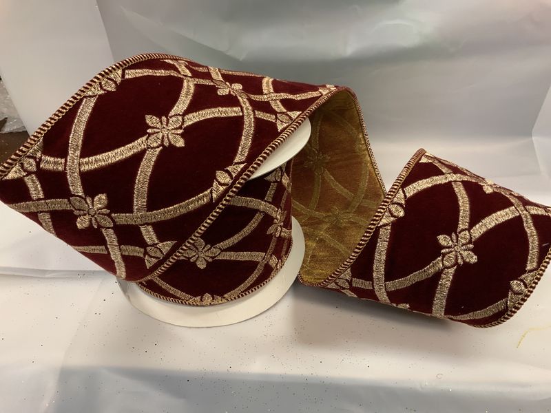 Ribbon, Verona Burgundy 4&quot;x10yd