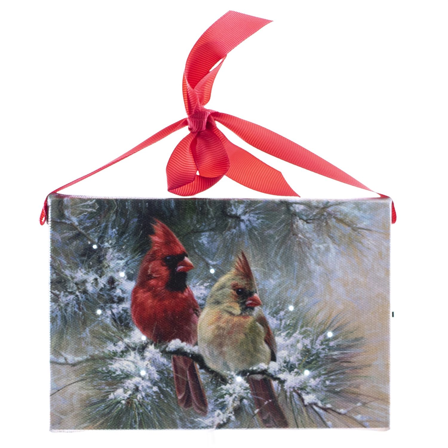 LED Canvas, Love Cardinals hanging