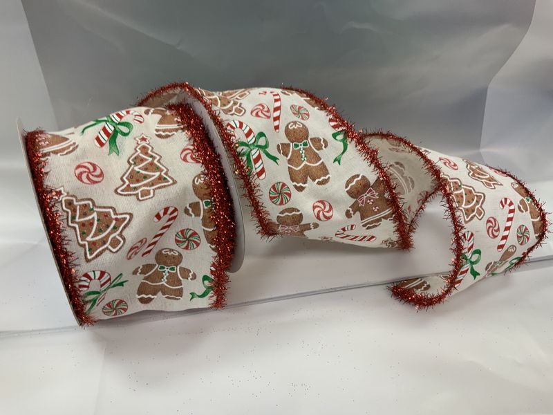 Ribbon, Gingerbread tinsel edge