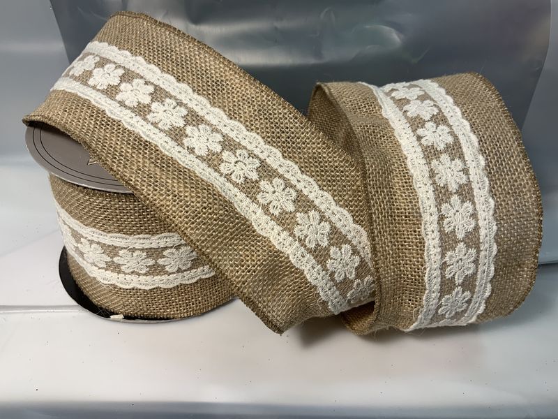 Ribbon, Burlap &amp; Lace 4&quot;x10Y