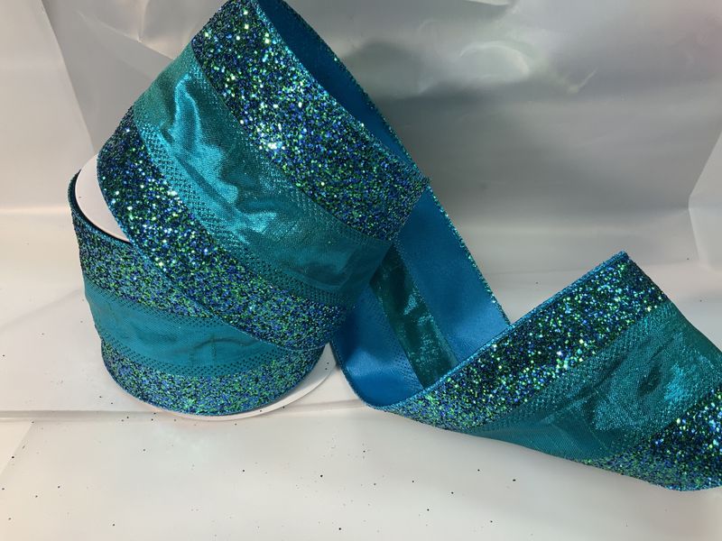 Ribbon, Peacock Blue 10yd Dupion