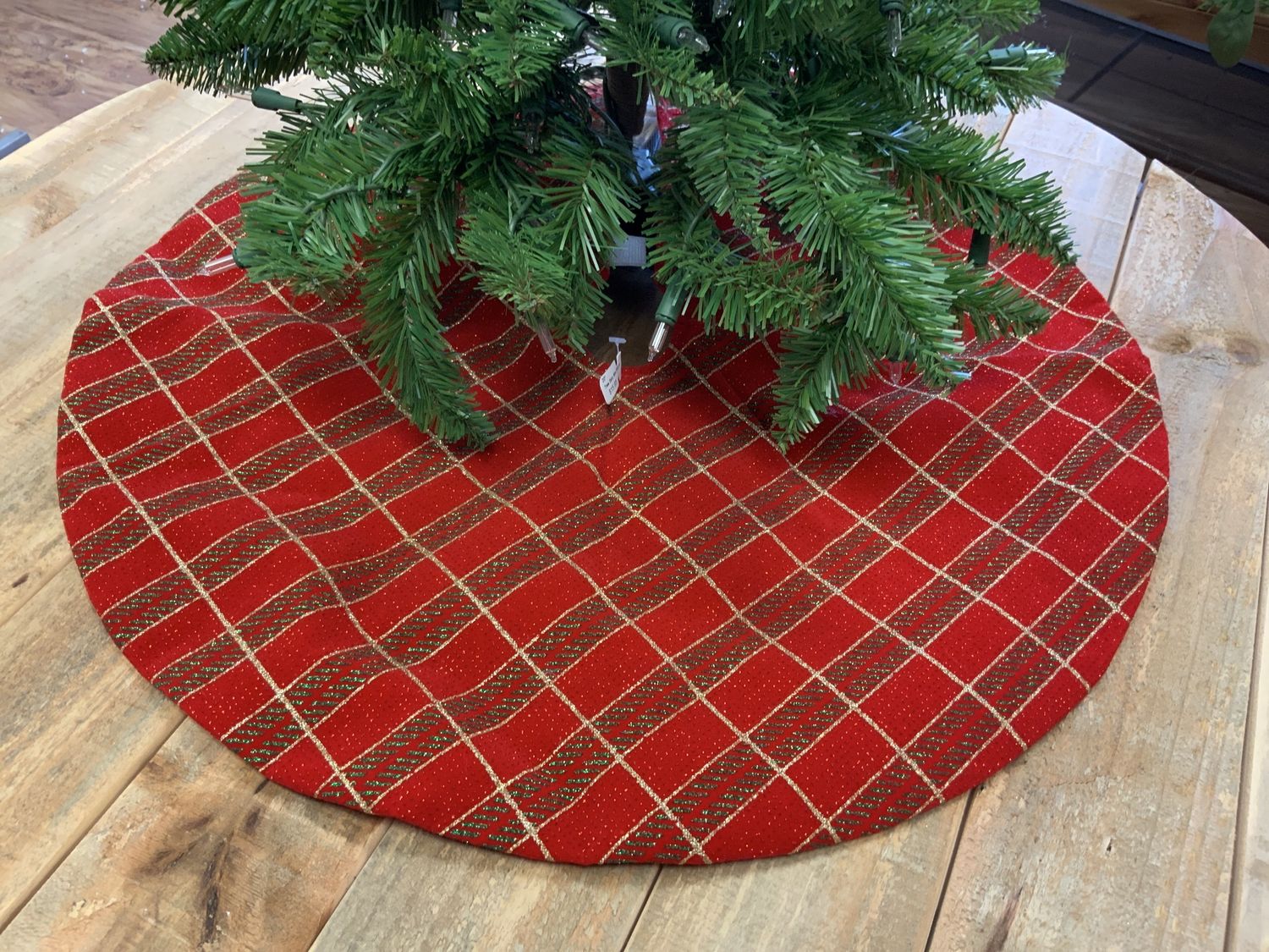 Tree Skirt, Mini R/G Plaid 20"