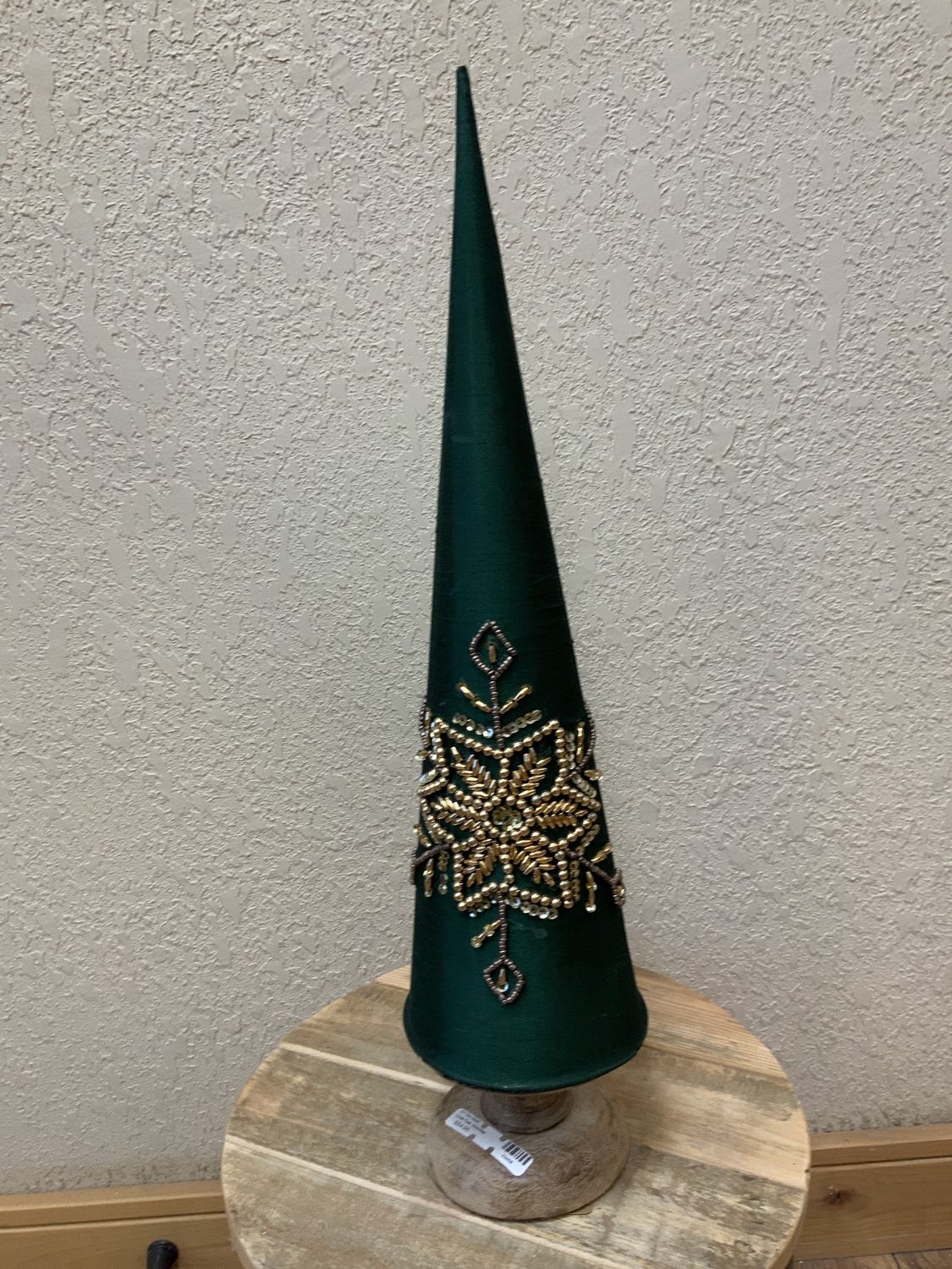 Cone Tree, Snowflake Large 21" Grn Gold