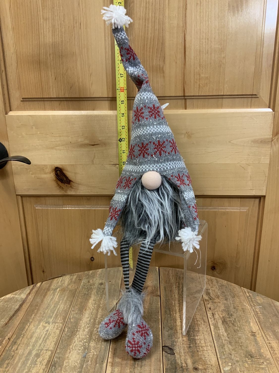 Gnome, Gray Fur 22" dngl leg
