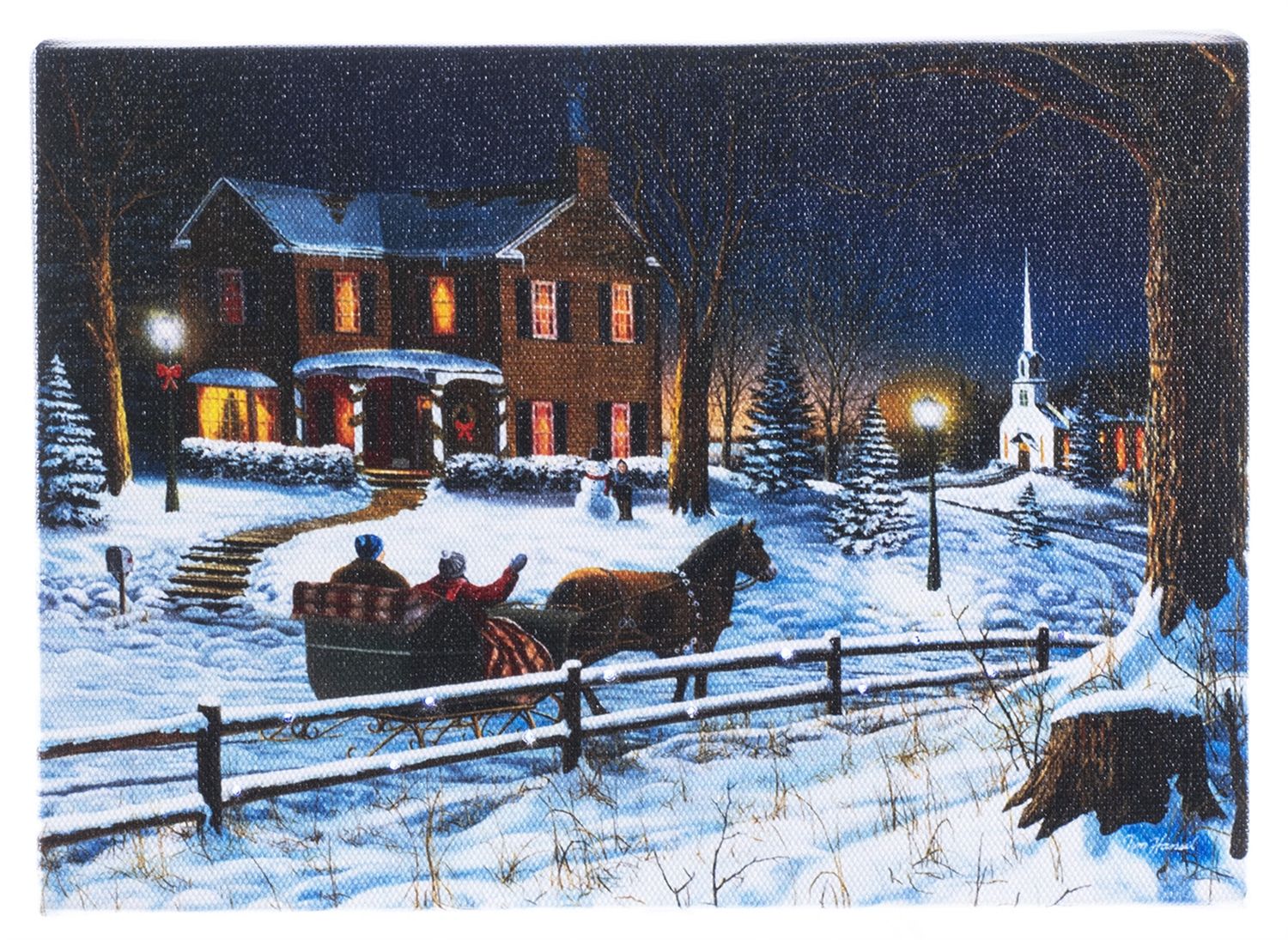 LED Canvas, Sleigh Ride SM