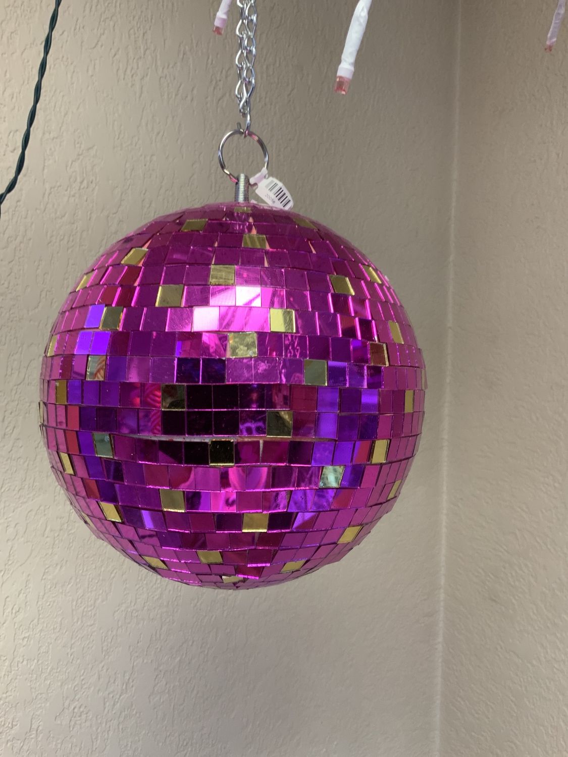 Mirror Ball, Glass/PVC 8" 8" Glass/PVC
