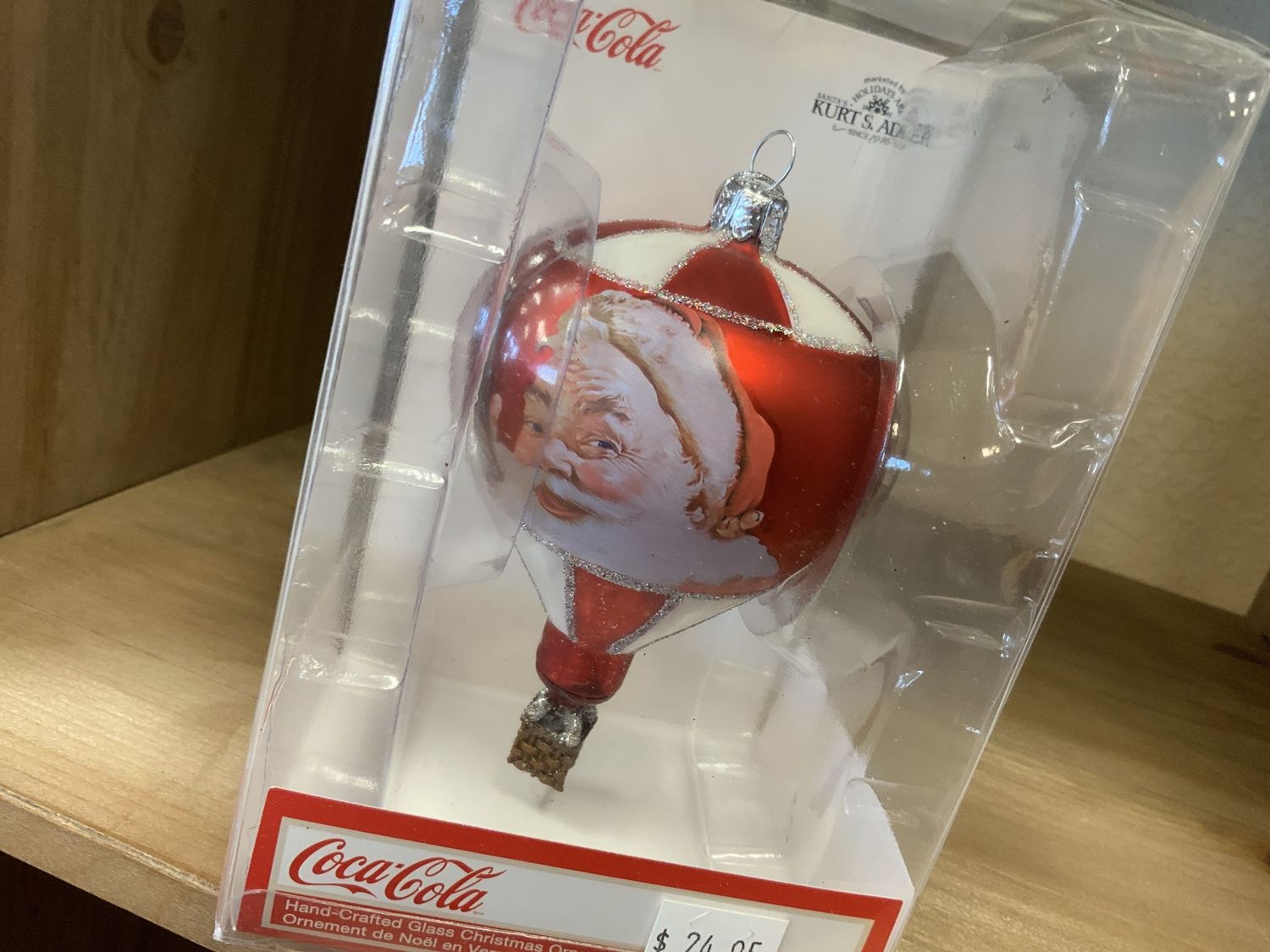 Ornament, Coco-Cola santa balloon