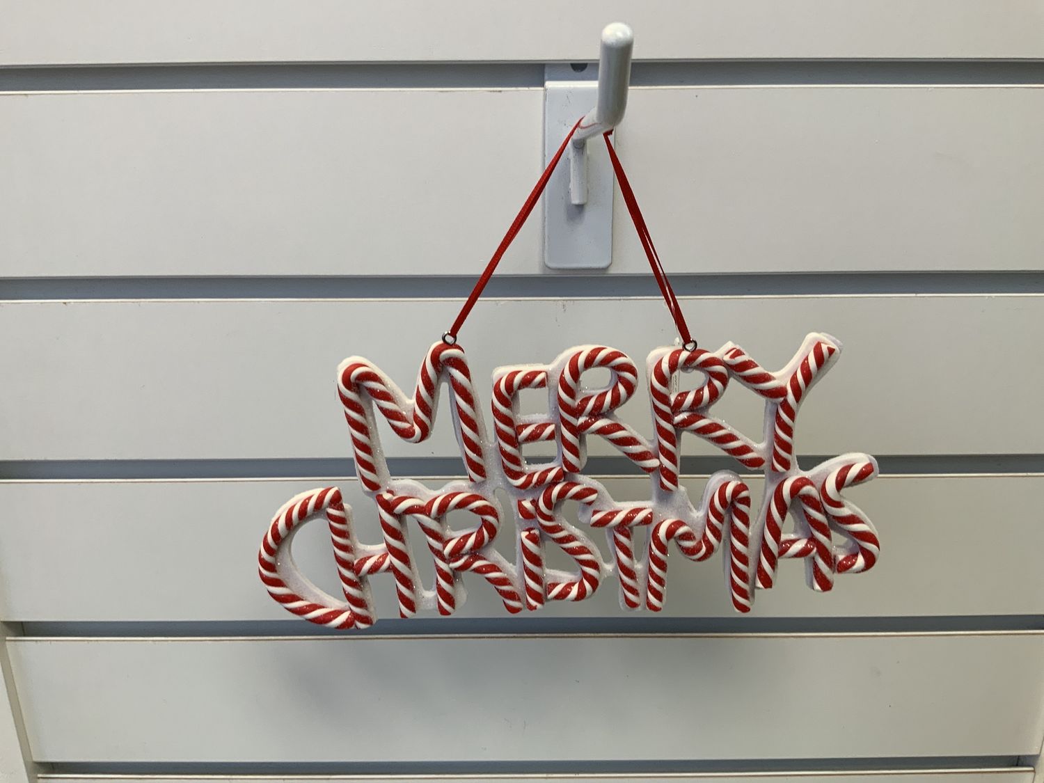 Ornament, Merry Christmas Foam 8" peppermnt