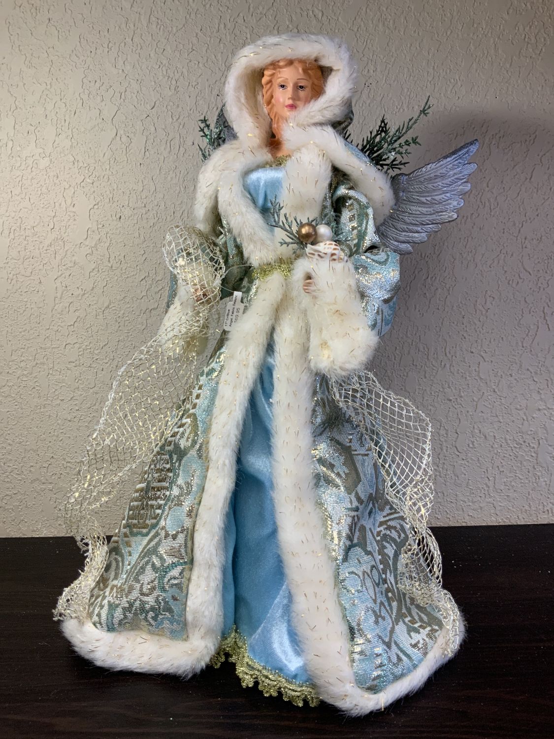 Angel, Fabric Seashore 17" Cr/Blue