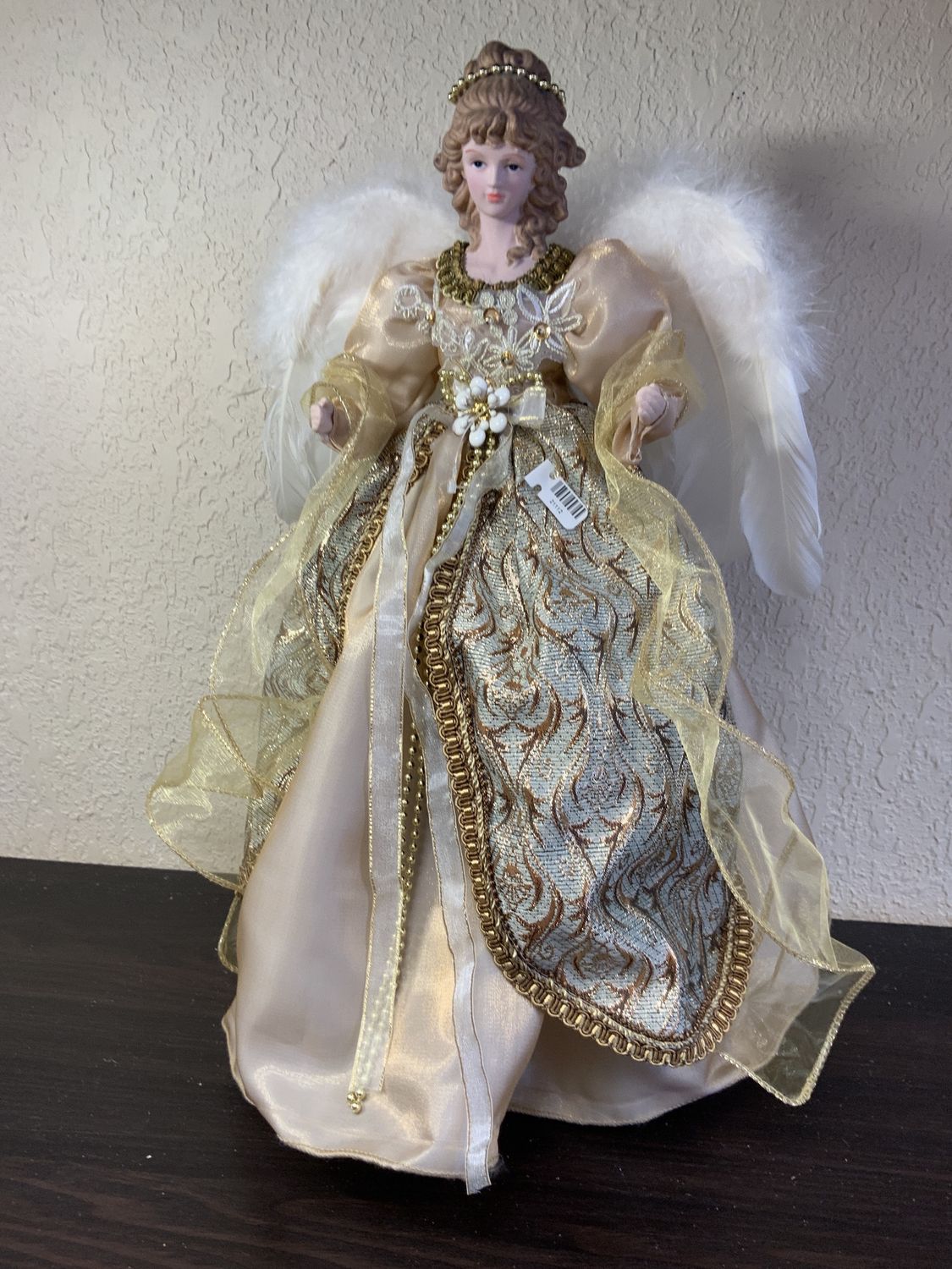 Tree Topper, Guilded Angel 16" fabric