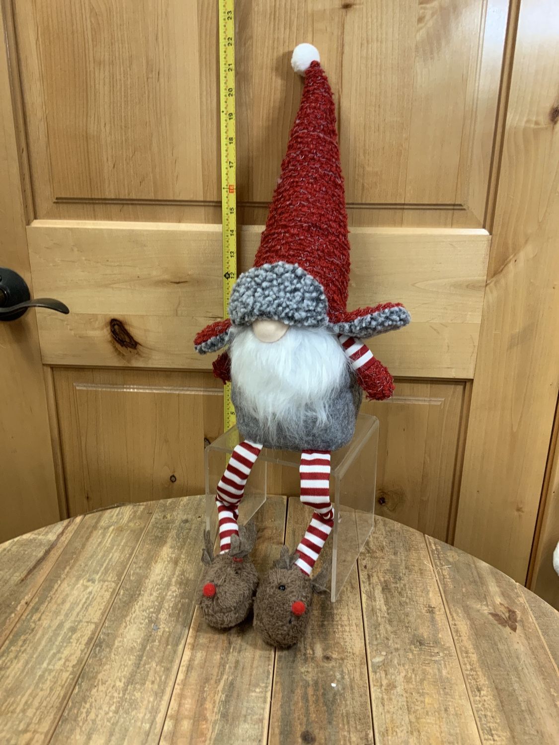 Gnome, Reindeer Slippers 28" fuzzy