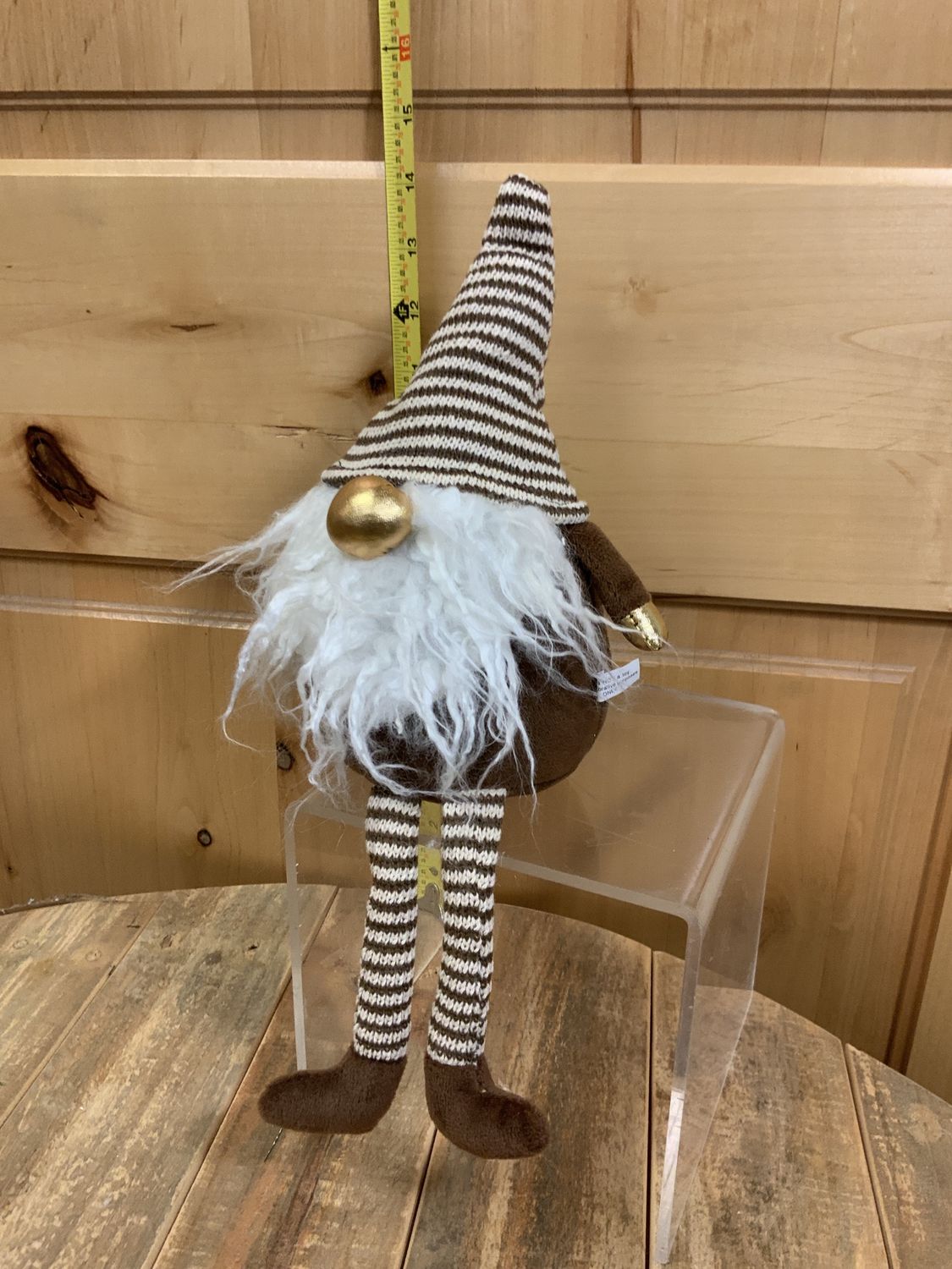 Gnome, Lg Gold Nose dangle legs