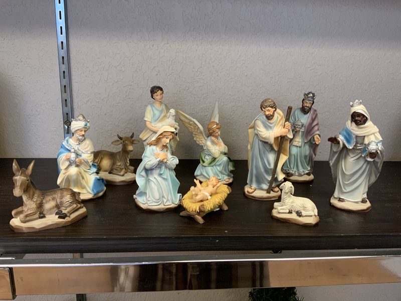 Nativity, 6&quot; Blue 11 pc set