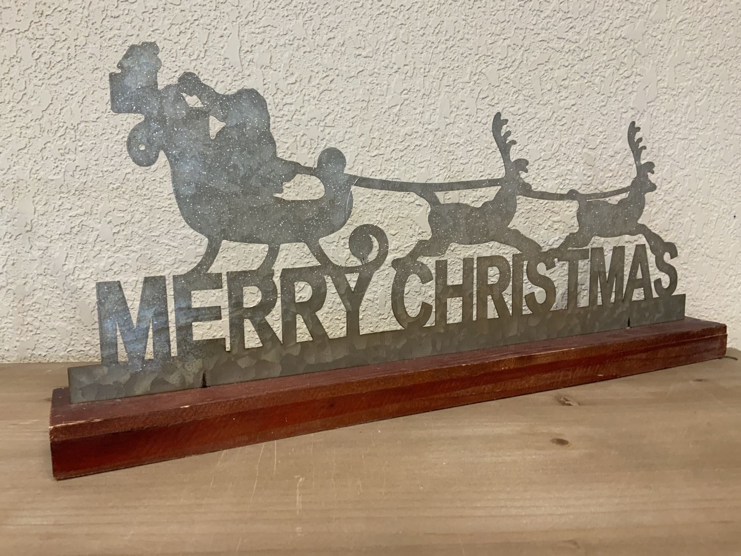 Sign, Metal Sleigh tabletop wod