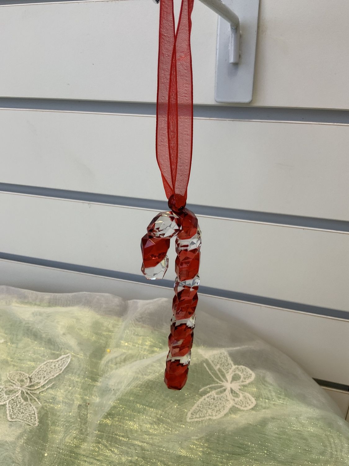 Ornament, Candy Cane Crystal acrylic