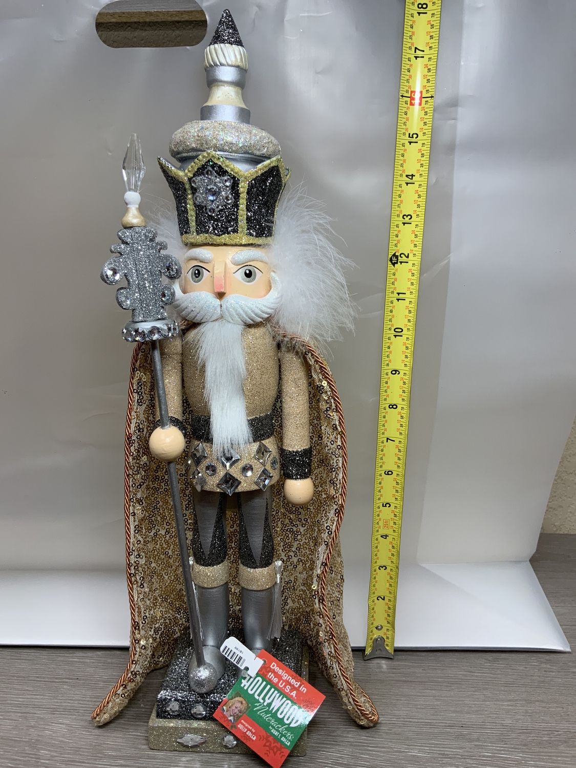 Nutcracker, Hollywood 17" gold/slv