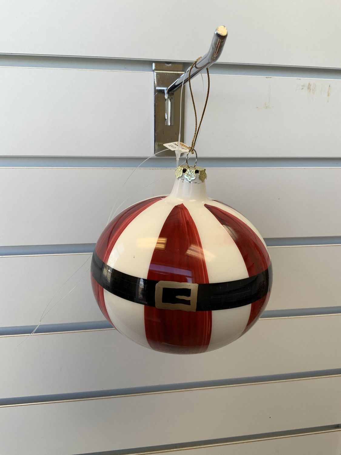 Ornament, Santa's Belt 4" glass