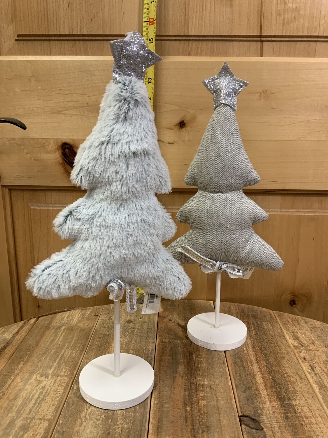 Fuzzy Tree, On Wood Base 2 Asst