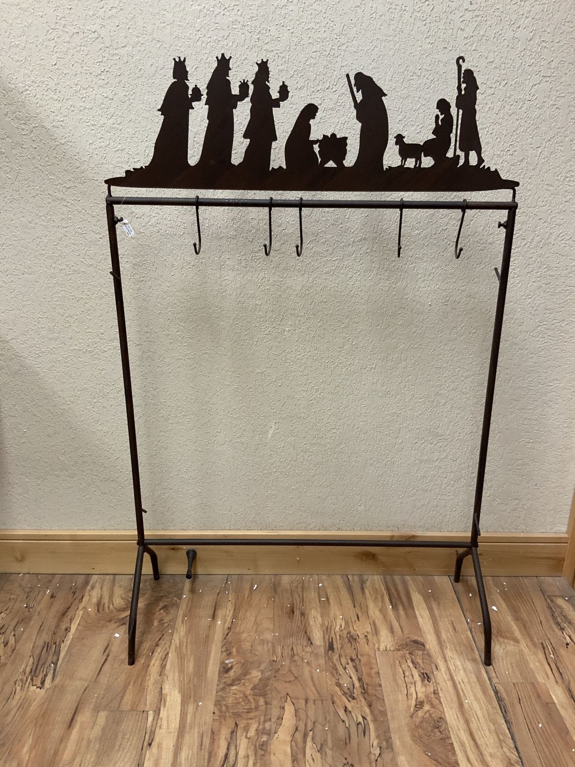 Stocking Holder, Nativity Metal