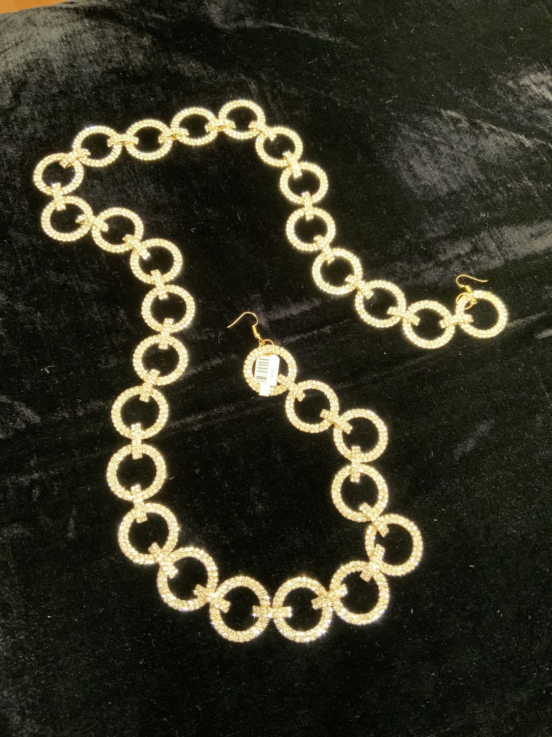 Garland, Circle Crystal 1.25" gold
