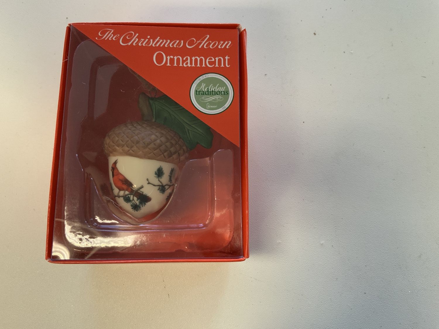 Ornament, Acorn Cardinal 2.5"
