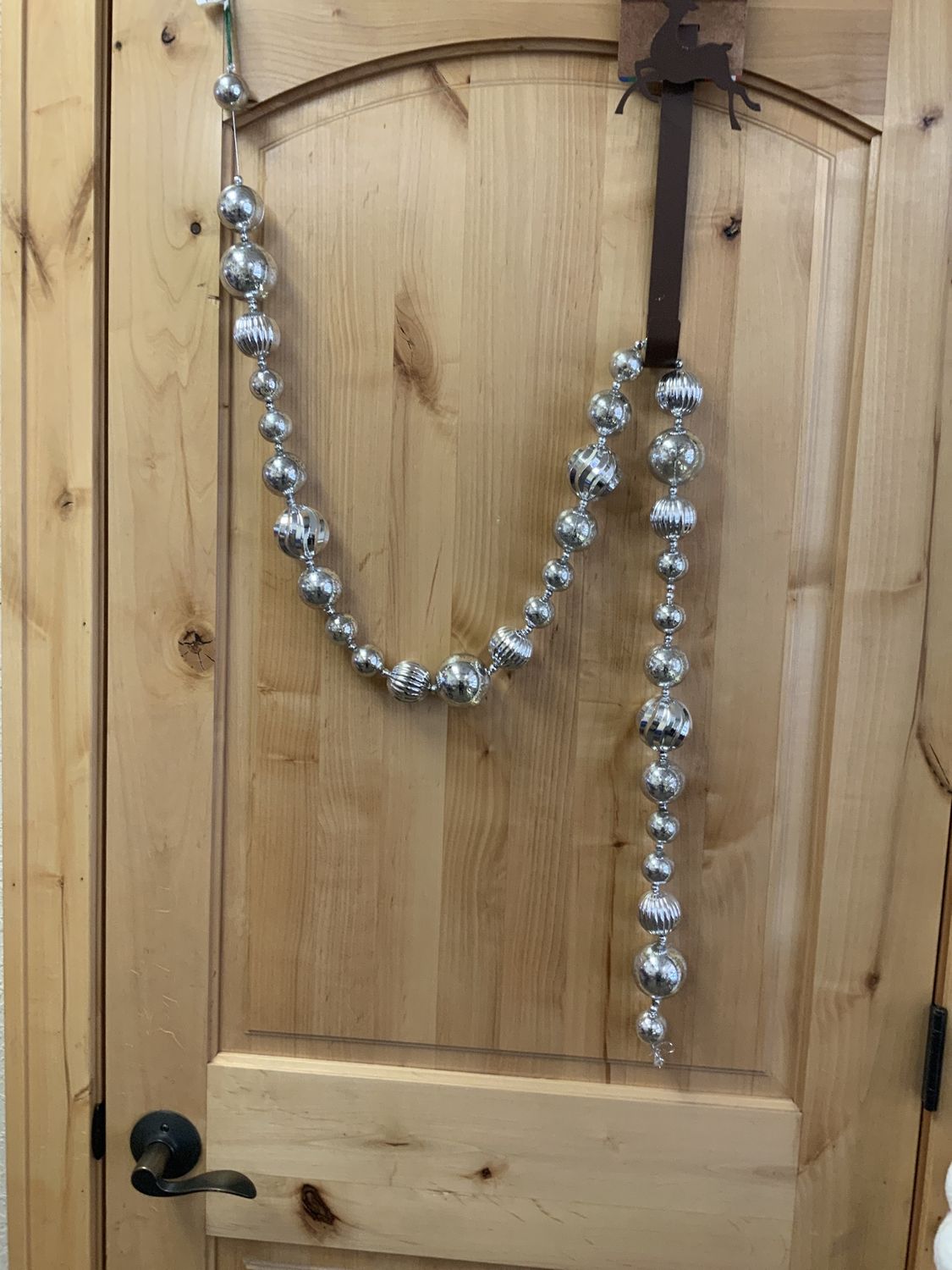 Garland, Mercury Ornaments 60"rd/grn/si