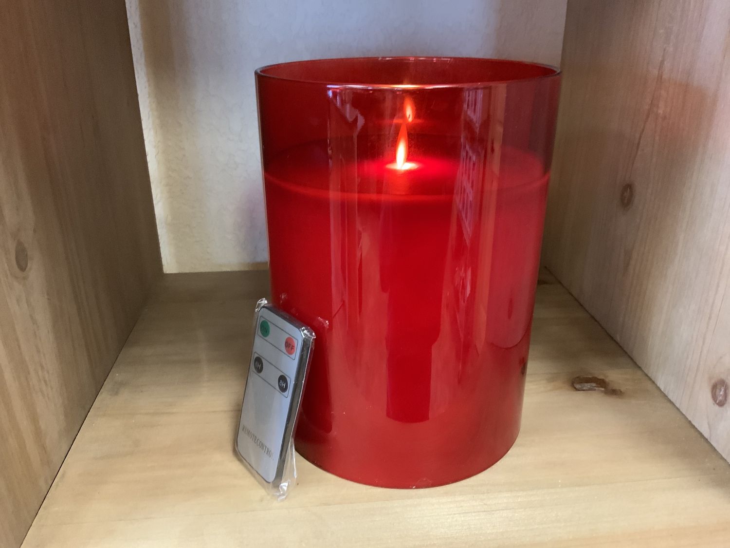 Candle, Red Glass 6x8 B/O rmte